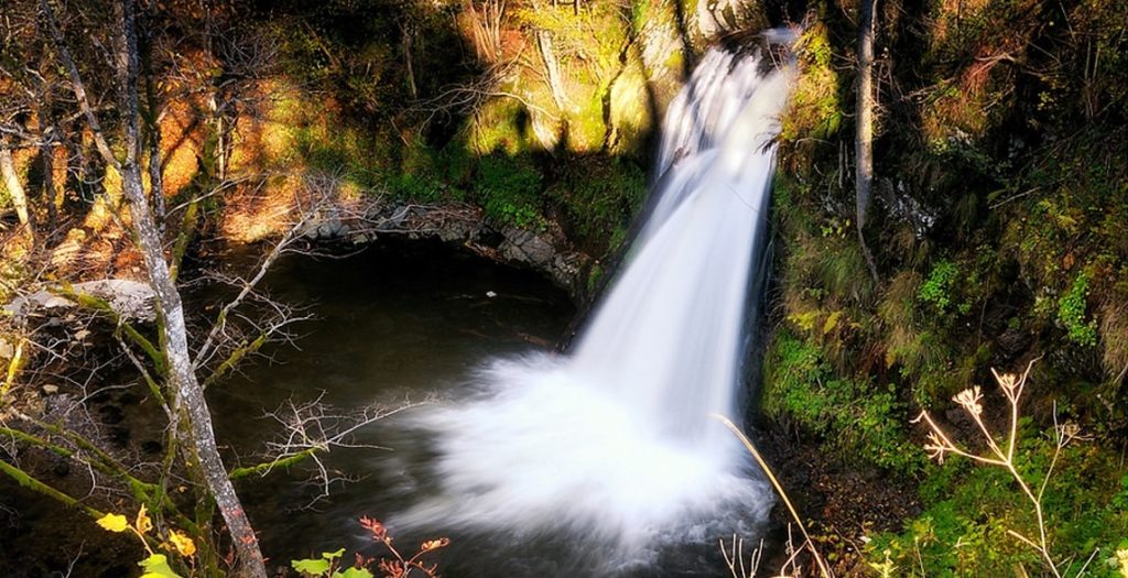 Der Wasserfall Saint-Elisabeth in La Tour d'Auvergne