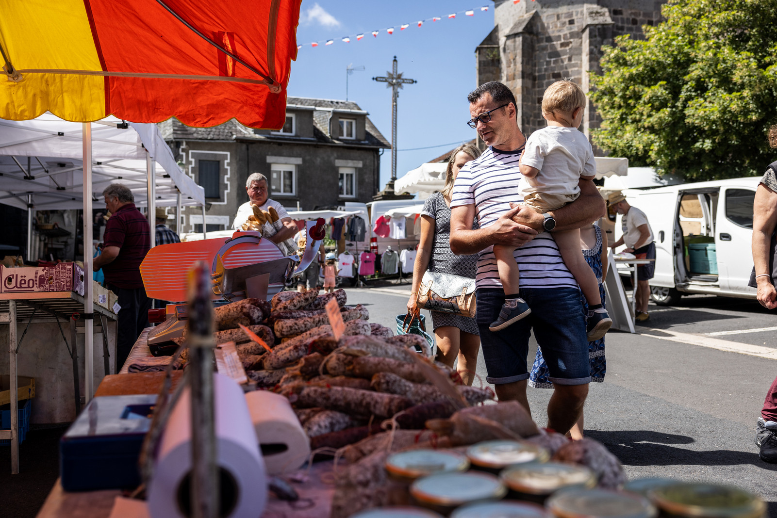 Weekly market in Tauves