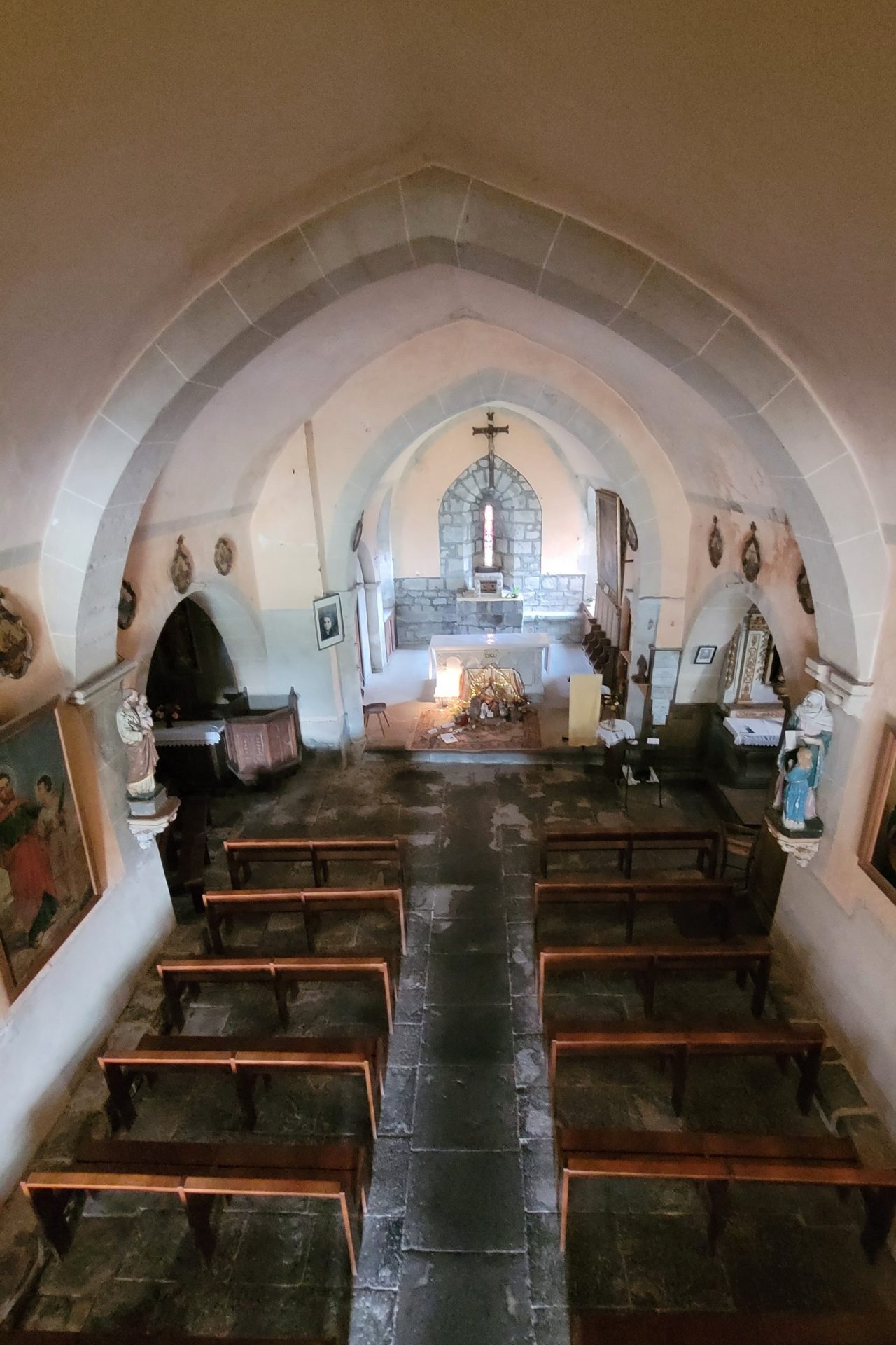 Interieur van de Singles-kerk