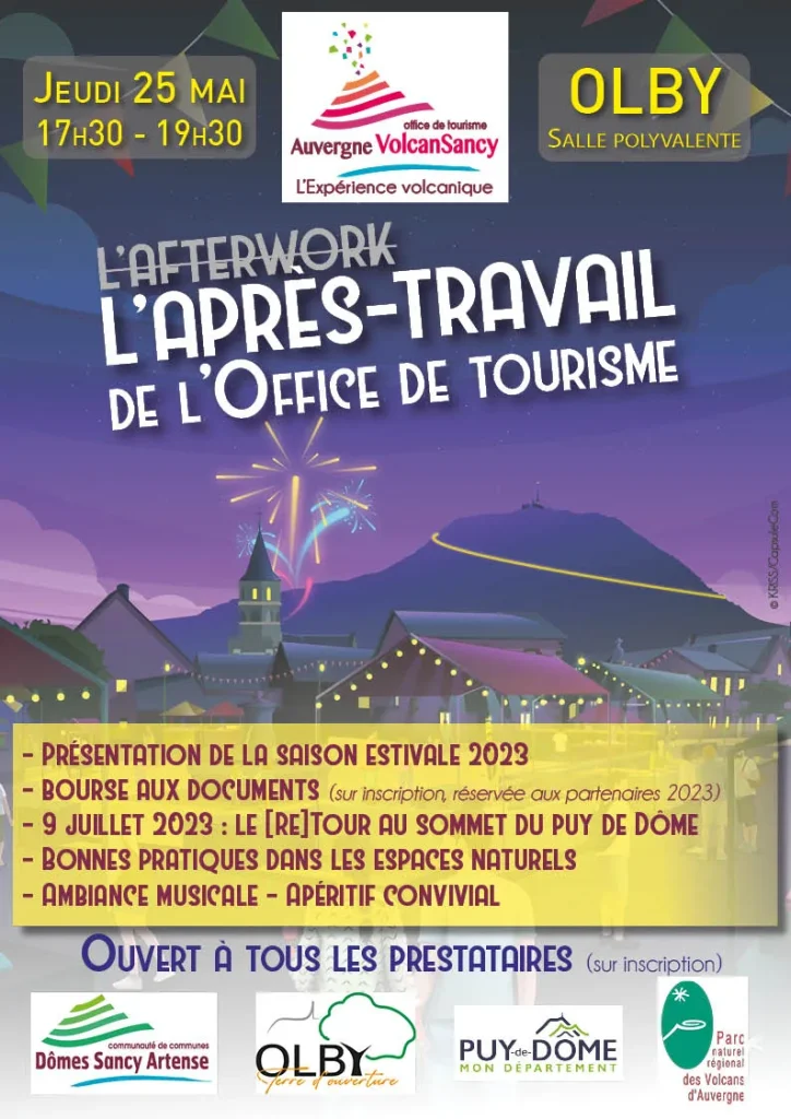 Affiche Afterwork de l'Office de tourisme 2023