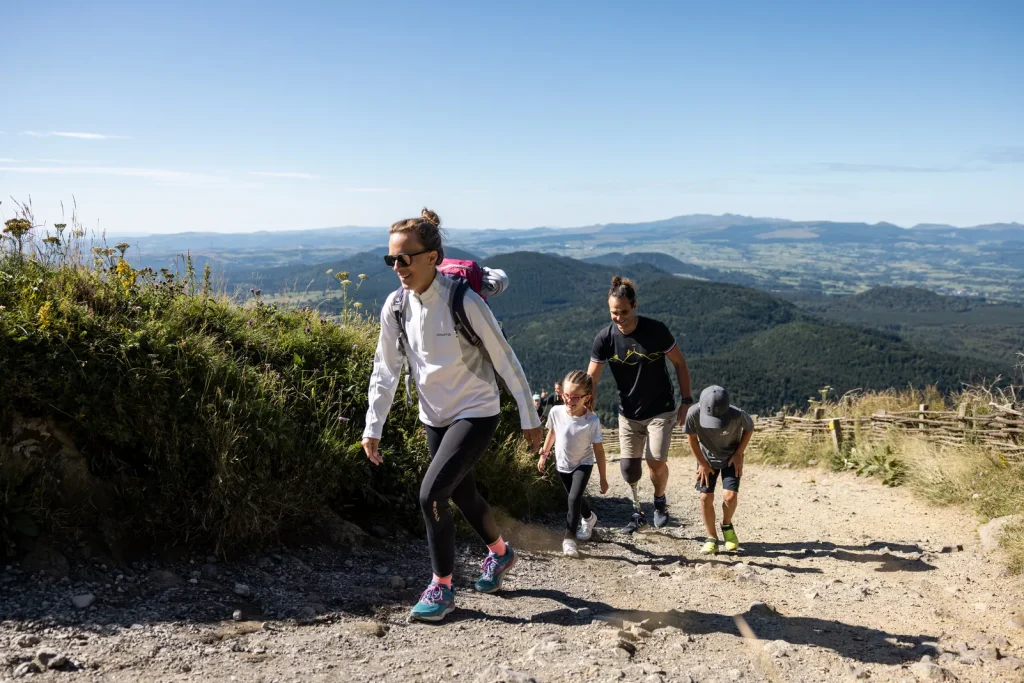 Beklimming van de Puy de Dôme via het pad van de muilezeldrijvers