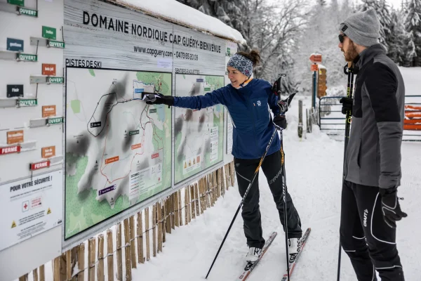 cross-country skiing in the nordic area of ​​guéry