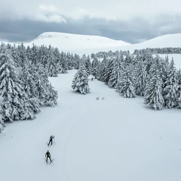 ski de fond guéry - drône