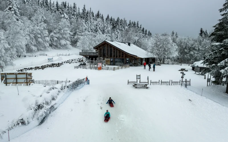 luge au guéry drône