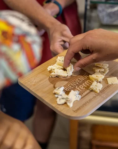 Benvenuti nella fattoria della degustazione di formaggi