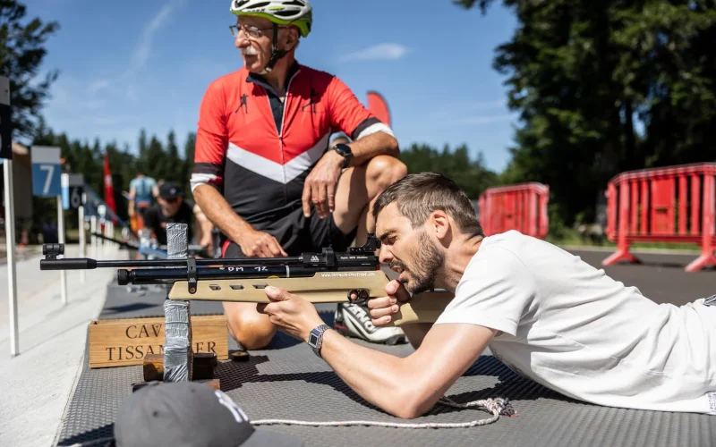 Einführung in den Biathlon am Puy de Dôme