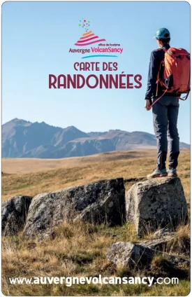 Carte randonnée Auvergne VolcanSancy