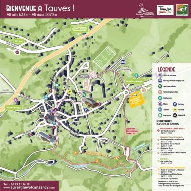 Plan du village de Tauves
