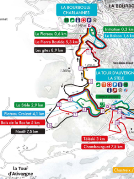 La Stèle cross-country ski trail map