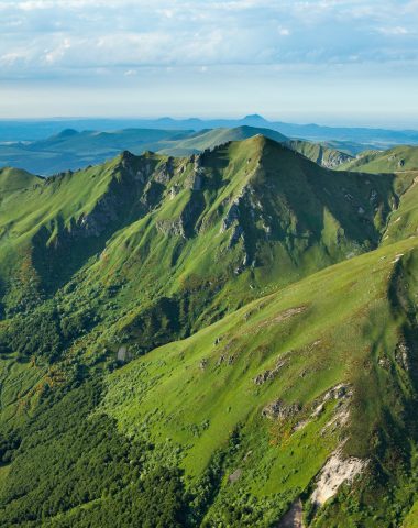 View of the Massif du Sancy and Chaîne des puys