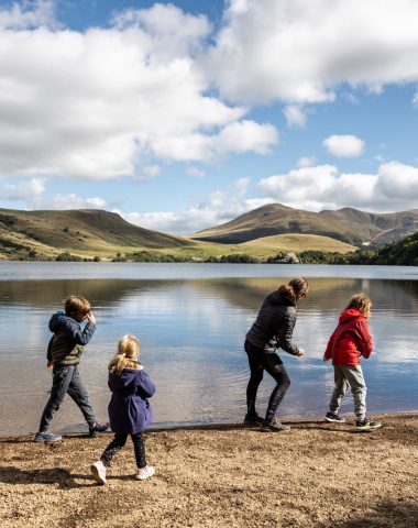 Lake Guéry met familie, herfst